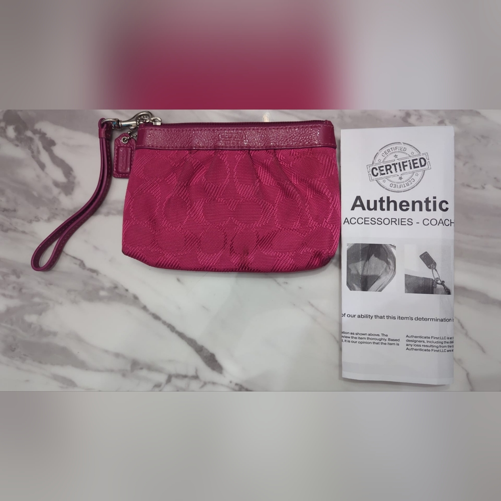 Coach Monogram Wristlet with Certificate of Authenticity
